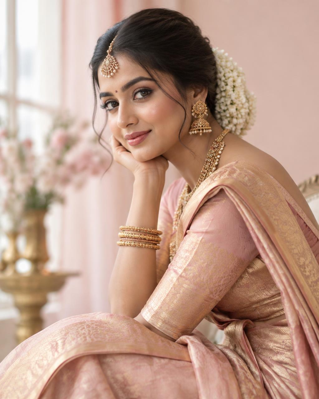 Bride in soft glam makeup